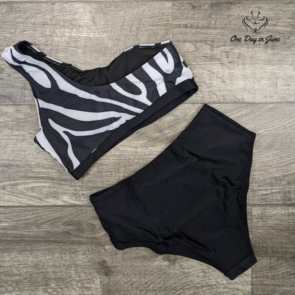 Nafleap One Shoulder Bikini Swimsuit Size S - Picture 2 of 2